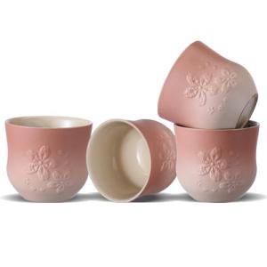 ZENS Japanese Handleless Tea Cups Set of 4