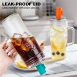 Bamboo Mason Jar Cups with Lids and Straws