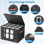 Stackable 2-Layer Coffee Mug Storage Organizer