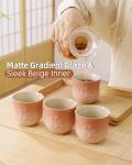 ZENS Japanese Handleless Tea Cups Set of 4