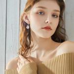 Sterling Silver Bulldog Teacup Dangle Earrings