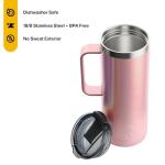 Dusty Rose Glitter Insulated Travel Mug, 20oz