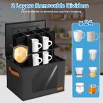 Stackable 2-Layer Coffee Mug Storage Organizer