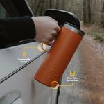 Dusty Rose Glitter Insulated Travel Mug, 20oz