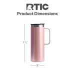 Dusty Rose Glitter Insulated Travel Mug, 20oz