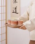 ZENS Japanese Handleless Tea Cups Set of 4