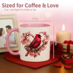 Red Cardinal Floral Mug - Perfect Gift for Bird Lovers