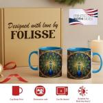 Peacock Art Mug with Mandala Design