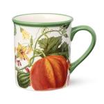 Autumn Pumpkin Ceramic Coffee Mugs Set of 4