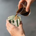 Retro Striped Ceramic Coffee Mug - 10oz