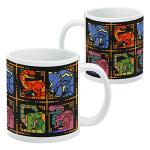 Dinosaur Pattern Ceramic Coffee Mug, 11oz