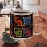 Dinosaur Pattern Ceramic Coffee Mug, 11oz