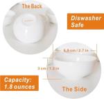 White Porcelain Gongfu Tea Cups Set of 8