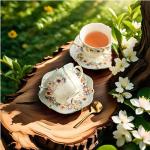 TATSUMI Country Roses Vintage Tea Cup Set