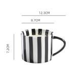 8 Oz Black Ceramic Coffee Mug and Saucer Set