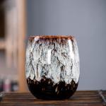 Four Seasons Pottery Teacup Set in Gift Box