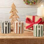 Retro Striped Ceramic Coffee Mug - 10oz