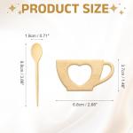 Cute Teacup Shape Wooden Brooch Pin