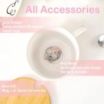 Cute 3D Elephant Mug with Lid and Spoon