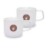 DUSVALLY Stackable White Coffee and Tea Mugs