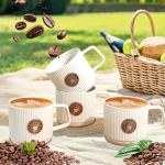 DUSVALLY Stackable White Coffee and Tea Mugs