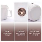 DUSVALLY Stackable White Coffee and Tea Mugs