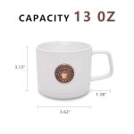 DUSVALLY Stackable White Coffee and Tea Mugs