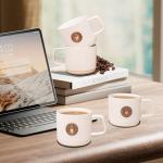 DUSVALLY Stackable White Coffee and Tea Mugs