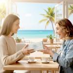 Ocean Animals Glass Cup with Lid and Straw