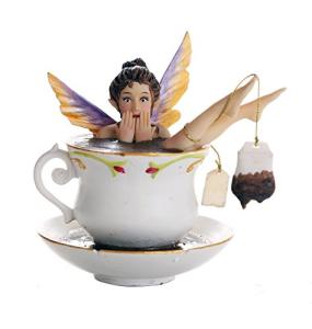 Fairy Bathing in Tea Cup Figurine 5.75H