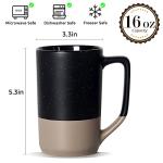 500ML Black Two-Tone Ceramic Coffee Mug