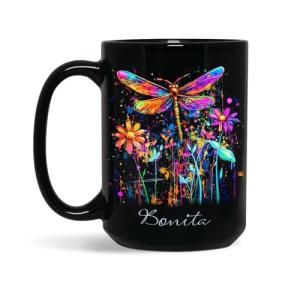 Personalized Dragonfly Coffee Mug - Customizable Design
