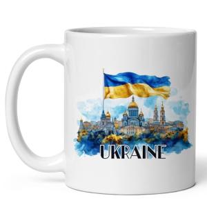 Ukraine Design White Ceramic Coffee Mug 11oz
