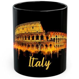 Italian Ceramic Coffee Mug 11oz - Fun Gift Cup