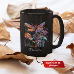 Personalized Dragonfly Coffee Mug - Customizable Design