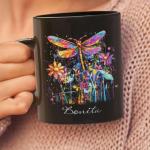 Personalized Dragonfly Coffee Mug - Customizable Design