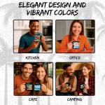 Italian Ceramic Coffee Mug 11oz - Fun Gift Cup