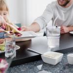 Aurora White 4-Pack Glass Tumblers with Straws