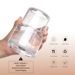 Aurora White 4-Pack Glass Tumblers with Straws