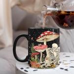 Mushroom Coffee Mugs Set for Couples, 11oz