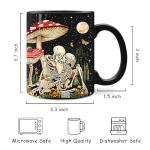Mushroom Coffee Mugs Set for Couples, 11oz