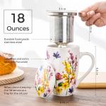 Large Ceramic Tea Mug with Infuser and Lid