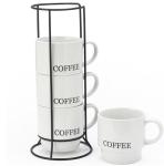 Stackable Coffee Mug Tower Set with Rack