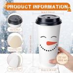120 Pcs Christmas Snowman Paper Cups for Drinks