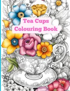 Vintage Floral Tea Cups Coloring Book