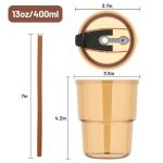 Amber 13 oz Reusable Tumbler with Straw & Lid