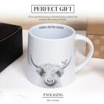 Highland Cow and Mouse Coffee Mug 17 Oz