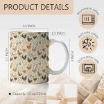 Rustic Floral Chicken Mug for Farmhouse Lovers