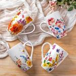 Large Ceramic Tea Mug with Infuser and Lid