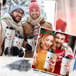 120 Pcs Christmas Snowman Paper Cups for Drinks